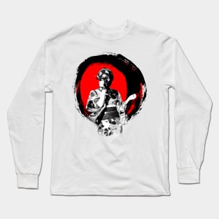 Cat Woman in Japanese Kimono Long Sleeve T-Shirt